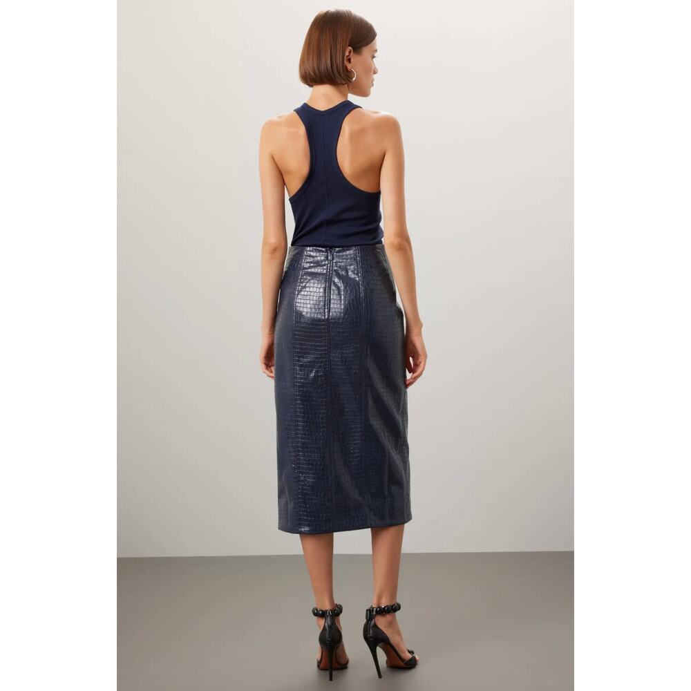 Tanya Taylor Salma Skirt Midi Belted High Waist Structured A-Line Sz 8 - Picture 3 of 6